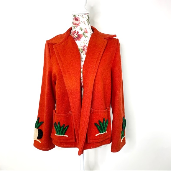 Jackets & Blazers - Vtg Lamuchacha Wool Embroidered Jacket sz